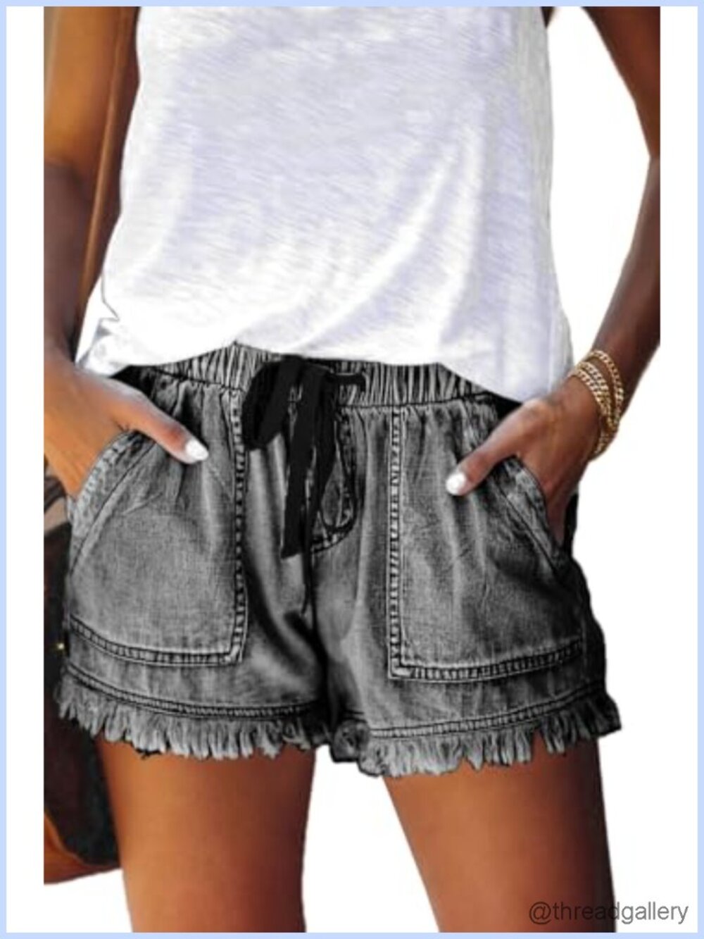 YOCUR Womens Casual Shorts Lightweight Comfy Drawstring Summer